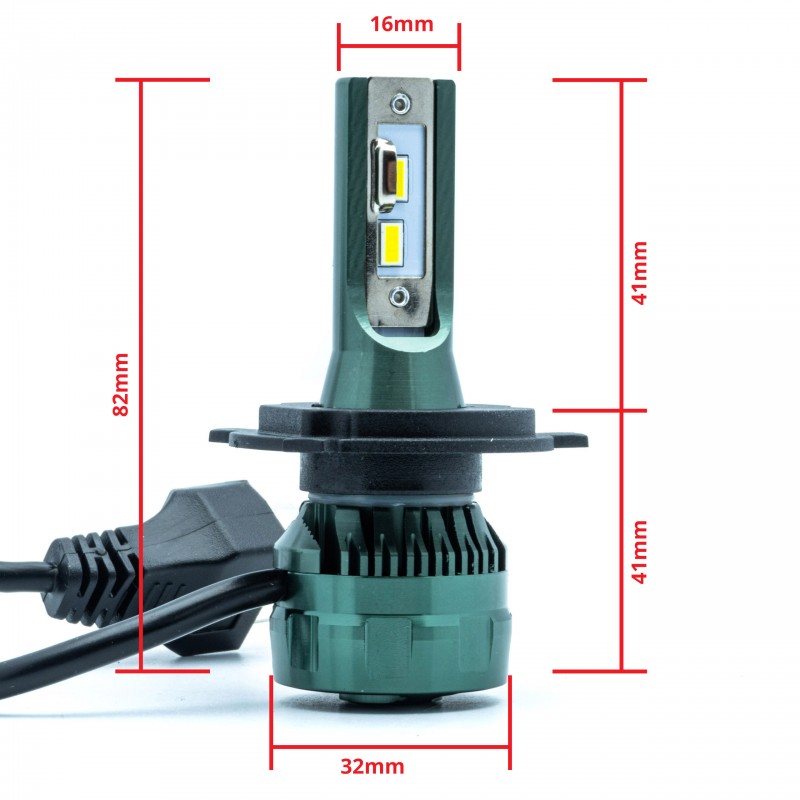 H4 LED žárovky (4 x LED FLIP CHIP) 6000K CANBUS 12/24V