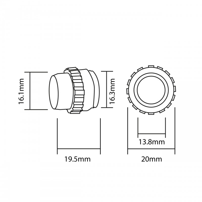 Senzor k Parkovacímu Systému 16,5mm (Černý)