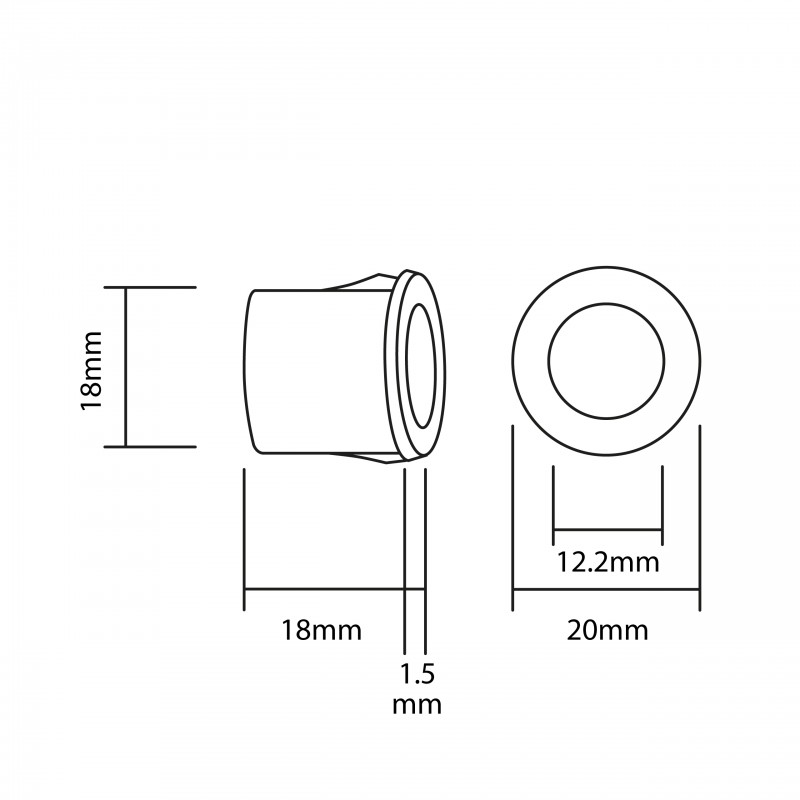 Senzor k Parkovacímu Systému 20mm (Černý)