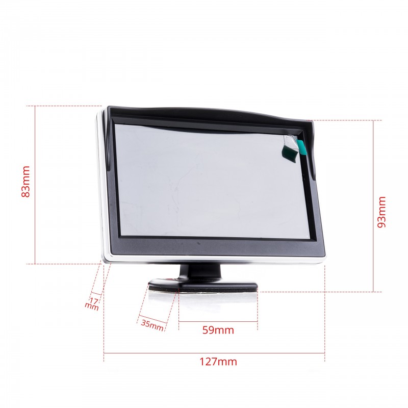 LCD displej 5" k parkovací kameře (AHD)