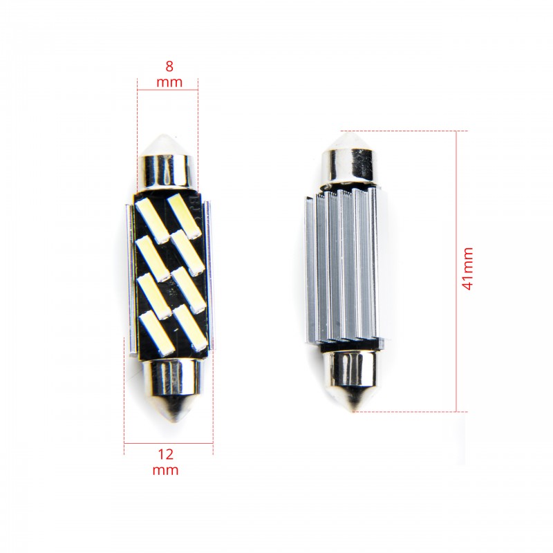 C10W LED žárovky (8 x SMD 7020) 42mm 6000K CANBUS