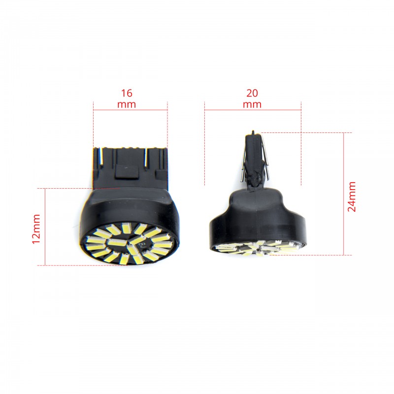 W21/5W LED žárovky (18 x SMD 4014) 6000K