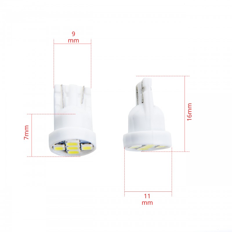 W5W LED žárovky (5 x SMD 2835) 6000K