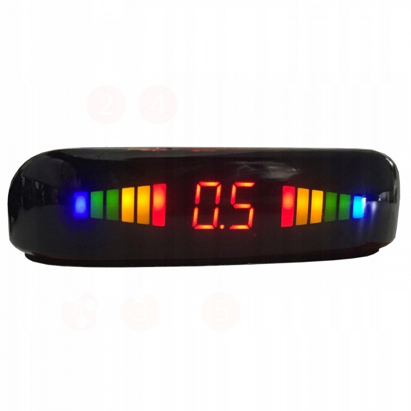 EPP8100 Parkovací Asistent s Displejem a Reproduktorem (8 antracitových senzorů)