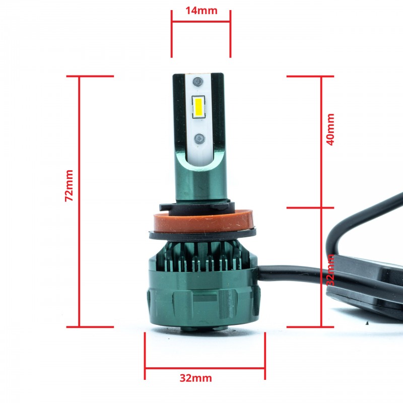 H8 LED žárovky (2 x LED FLIP CHIP) 6000K CANBUS 12/24V