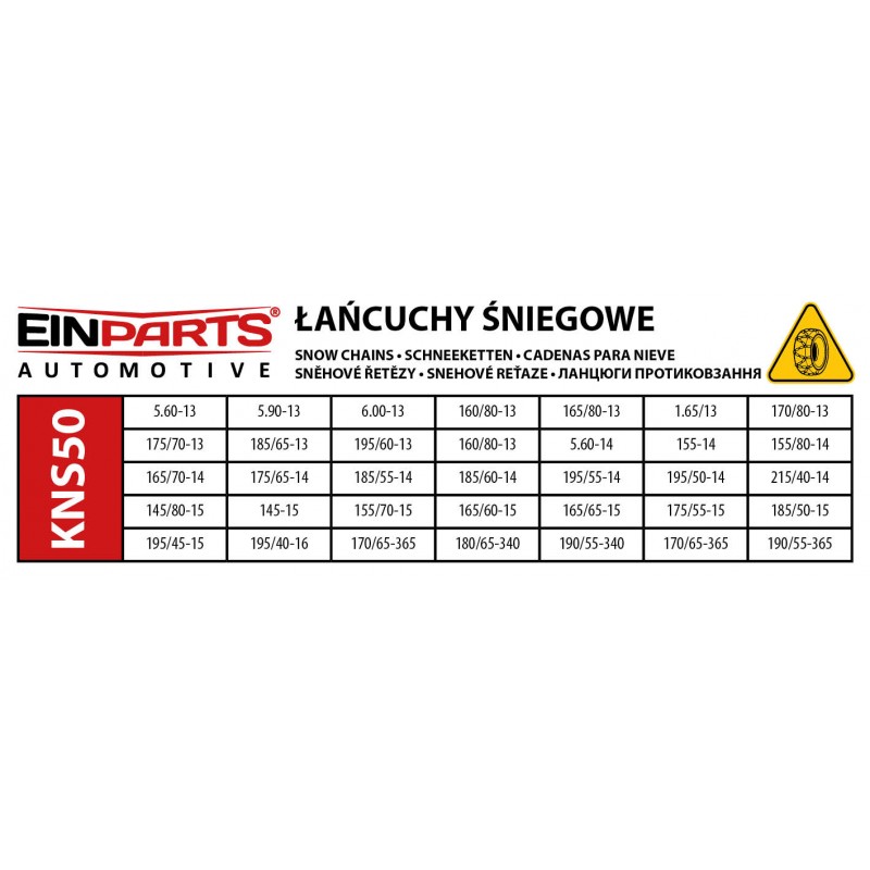 Sněhové řetězy KNS50 9mm TÜV GS ÖNORM