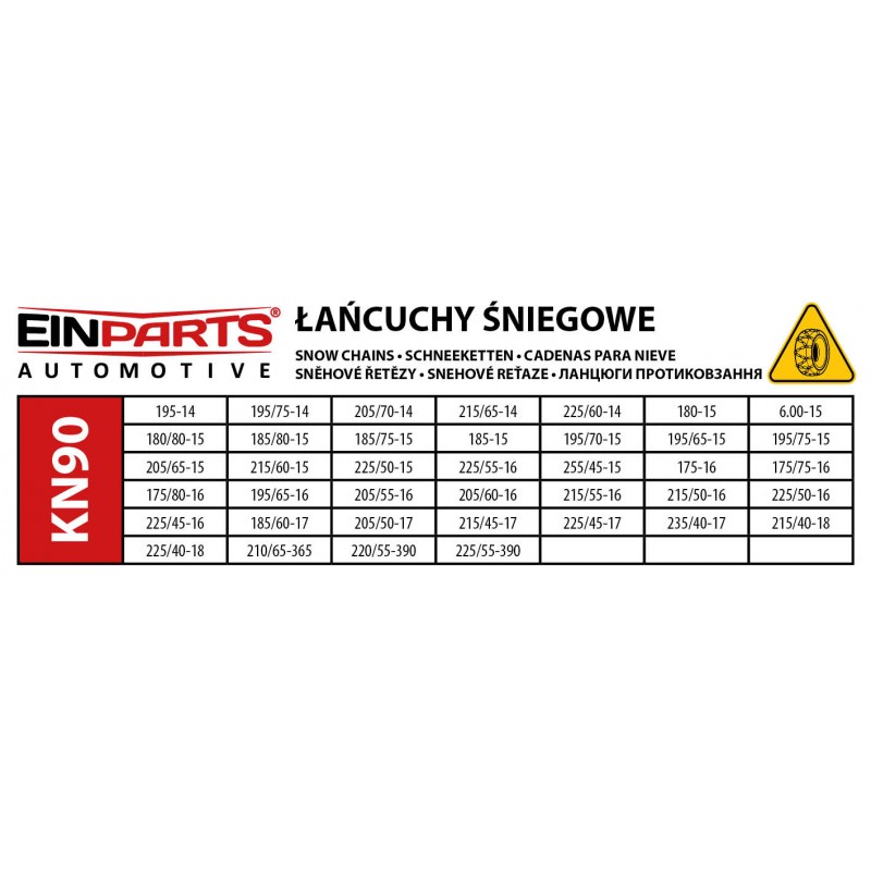 Sněhové řetězy KN90 12mm TÜV GS ÖNORM