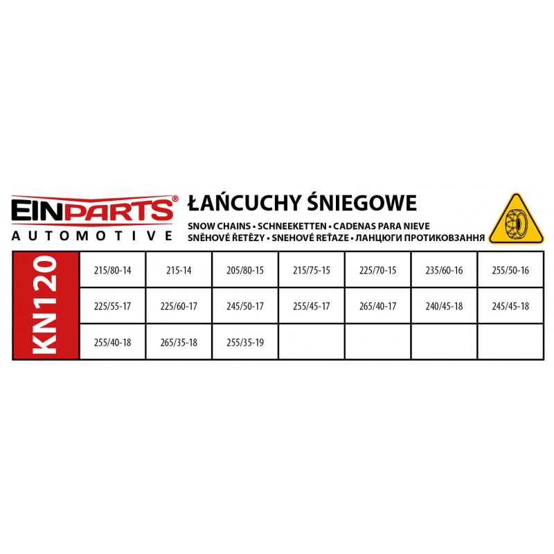 Sněhové řetězy KN120 12mm TÜV GS ÖNORM