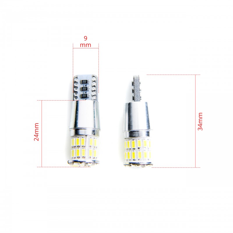 W5W LED žárovky (38 x SMD 3014) 6000K CANBUS