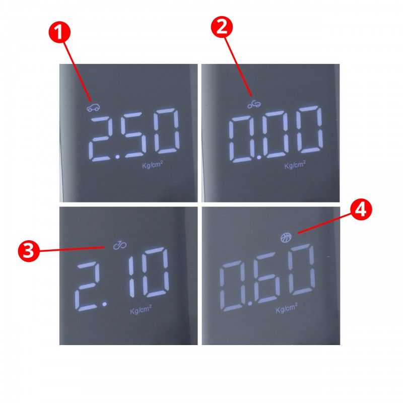 Autokompresor s digitálním manometrem a LED baterkou