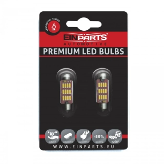 EPL54 LED žárovky C10W (12 x SMD 4014) 39mm 3000K CANBUS