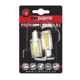 EPL159 LED žárovky P21W (135 x SMD 4014) oranžová CANBUS