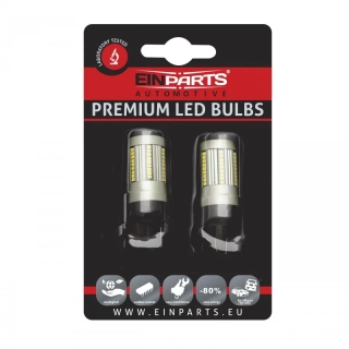 EPL161 LED žárovky W21W (66 x SMD 2016) 6000K CANBUS